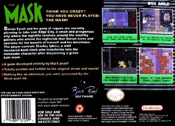 Mask, The (USA) (Beta) box cover back